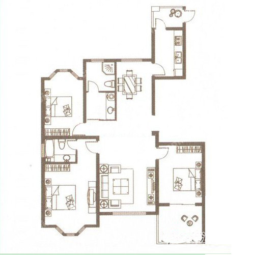 3室2廳2衛(wèi)142㎡（實(shí)際測量148.15㎡）